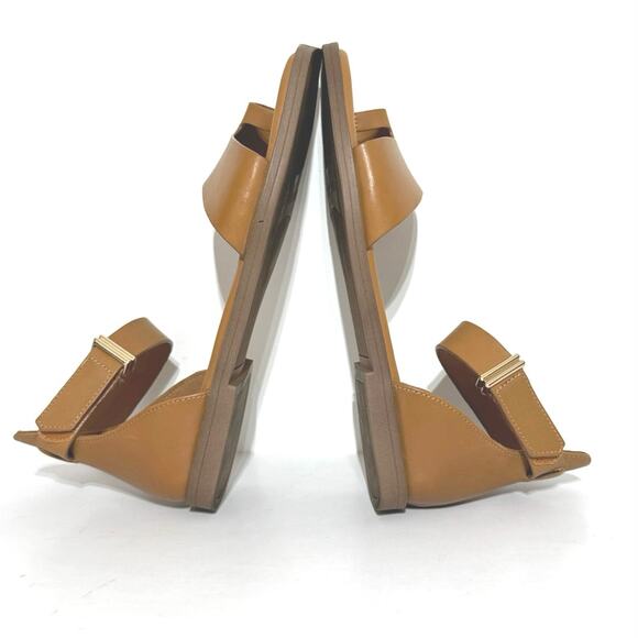 Franco Sarto Miras Women’s Size 7 Tan Leather Toe Loop Ankle Strap Sandal - Picture 10 of 12